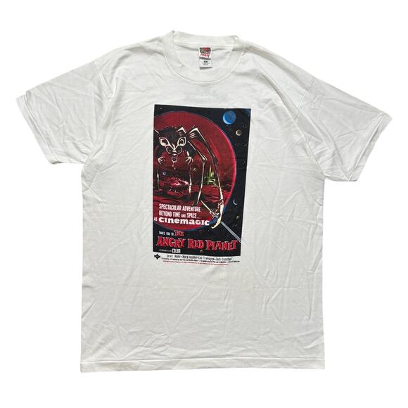 VTG 90s The Angry Red Planet X One X Productions Movie Promo White T-Shirt XL - Picture 1 of 4